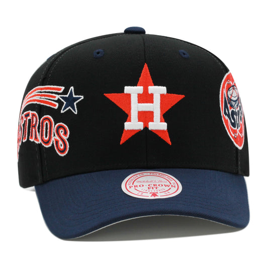 Men's Mitchell & Ness MLB Overbite Pro Snapback Coop Astros