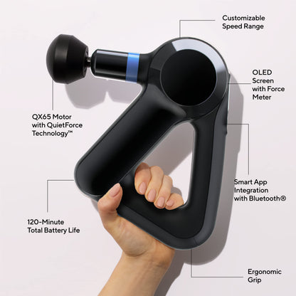 Therabody TheraGun Elite Ultra-Quiet Handheled Percussion Muscle Massager in Black