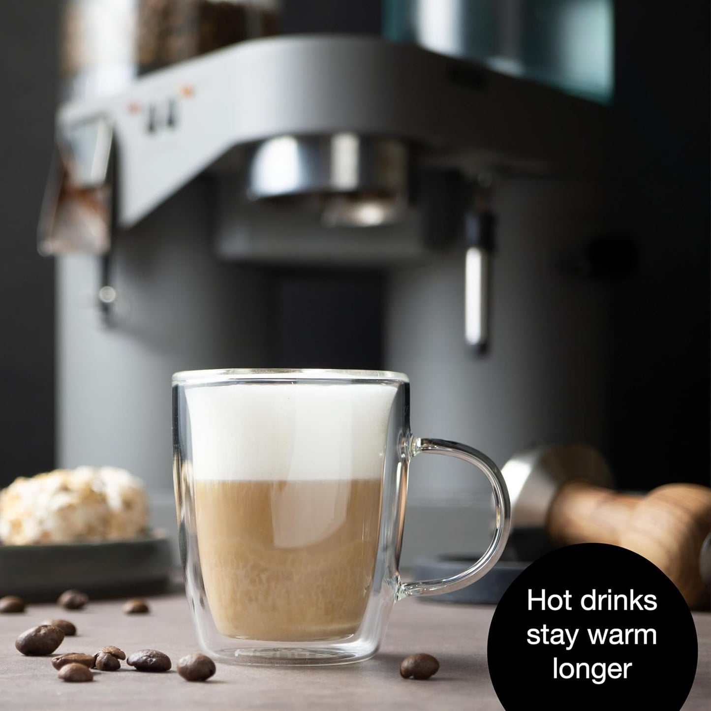 Moritz & Moritz Barista Double-Walled Coffee Glasses 2 x 2.7 oz | Espresso, Tea & Desserts