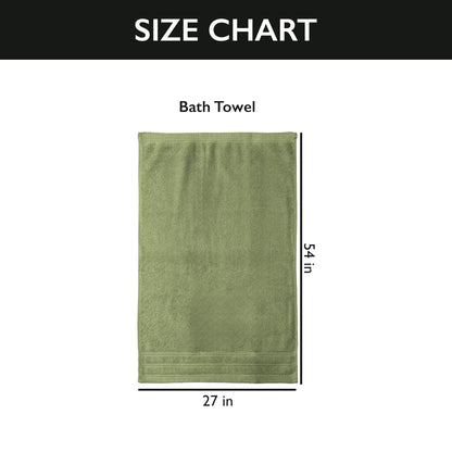 4 Piece Premium Bath Towels Set - 100% Cotton Terry Cloth, Absorbent & Soft, Machine Washable & Quick Dry - 27"x54" Set of 4 - Classic Turkish Towels