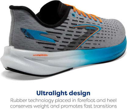 Brooks Men's Hyperion - Grey/Atomic Blue/Scarlet
