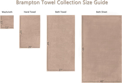 Classic Turkish Towels 100% Turkish Cotton Washcloths Set of 6, Absorbent & Quick Dry, Face Towels Wash Cloths for Hotel, Spa & Gym I 13"x13" - Classic Turkish Towels