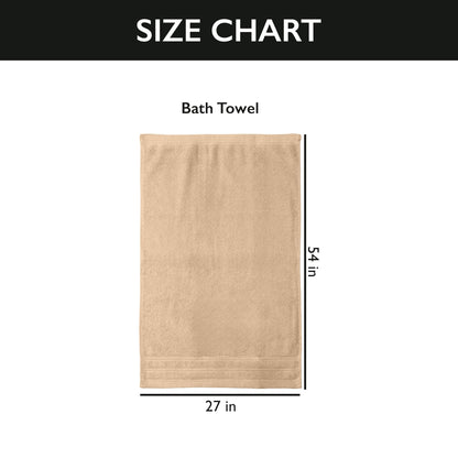 4 Piece Premium Bath Towels Set - 100% Cotton Terry Cloth, Absorbent & Soft, Machine Washable & Quick Dry - 27"x54" Set of 4 - Classic Turkish Towels