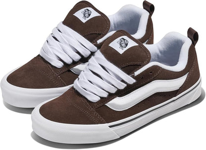 [vn0009qcnwh] Mens Vans Knu Skool - Brown/white