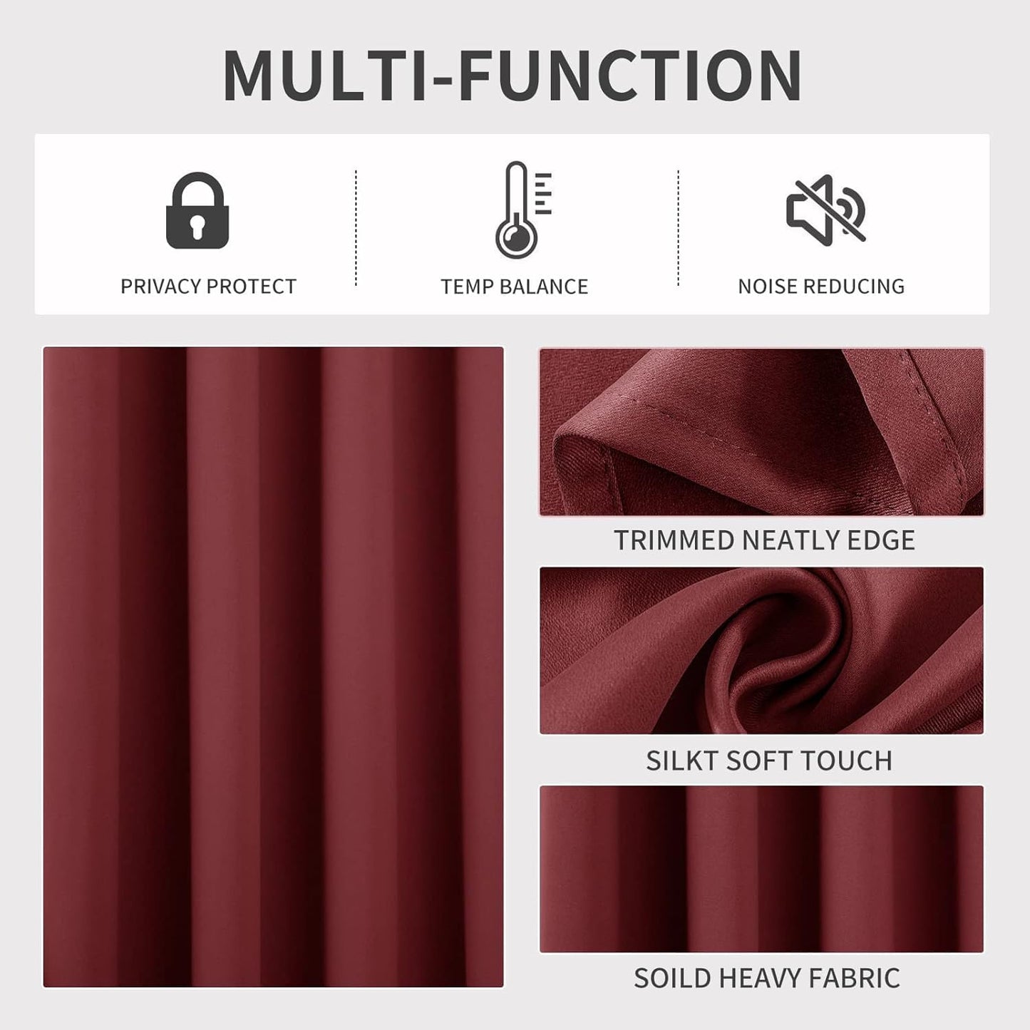 2 Pack - 55'' X 84'' Solid Thermal Blackout Panels (19 Colors)
