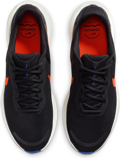 Nike Men's Revolution 7 'Black Astronomy Blue Sail Hyper Crimson' Sneakers