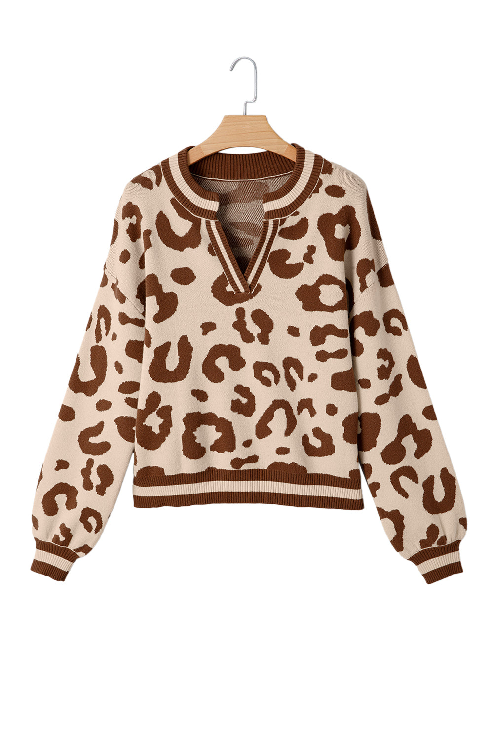 Threaded Pear June Printed Knit Casual Sweater