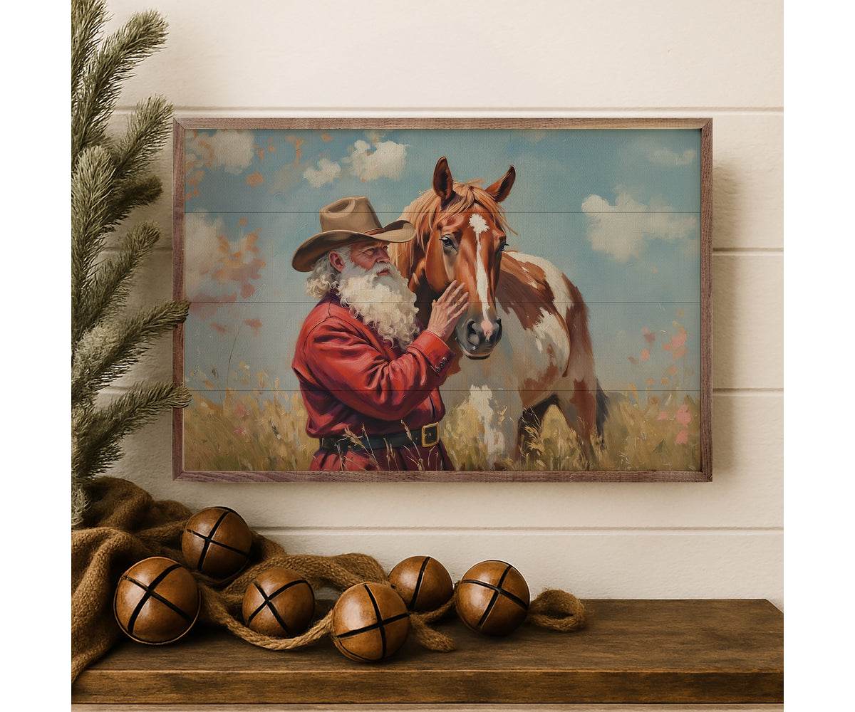 Kendrick Home Santa And Paint Horse
