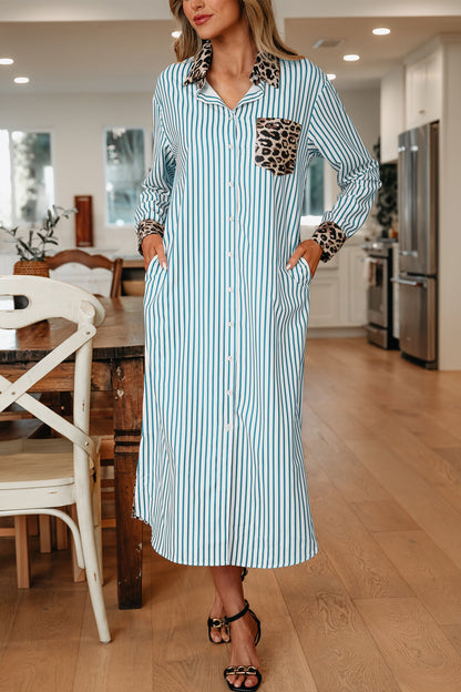Threaded Pear Savannah Contrast Patchwork Long Shirt