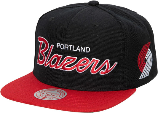 Men's Mitchell & Ness NBA Team Script 2.0 Snapback Hwc Trail Blazers