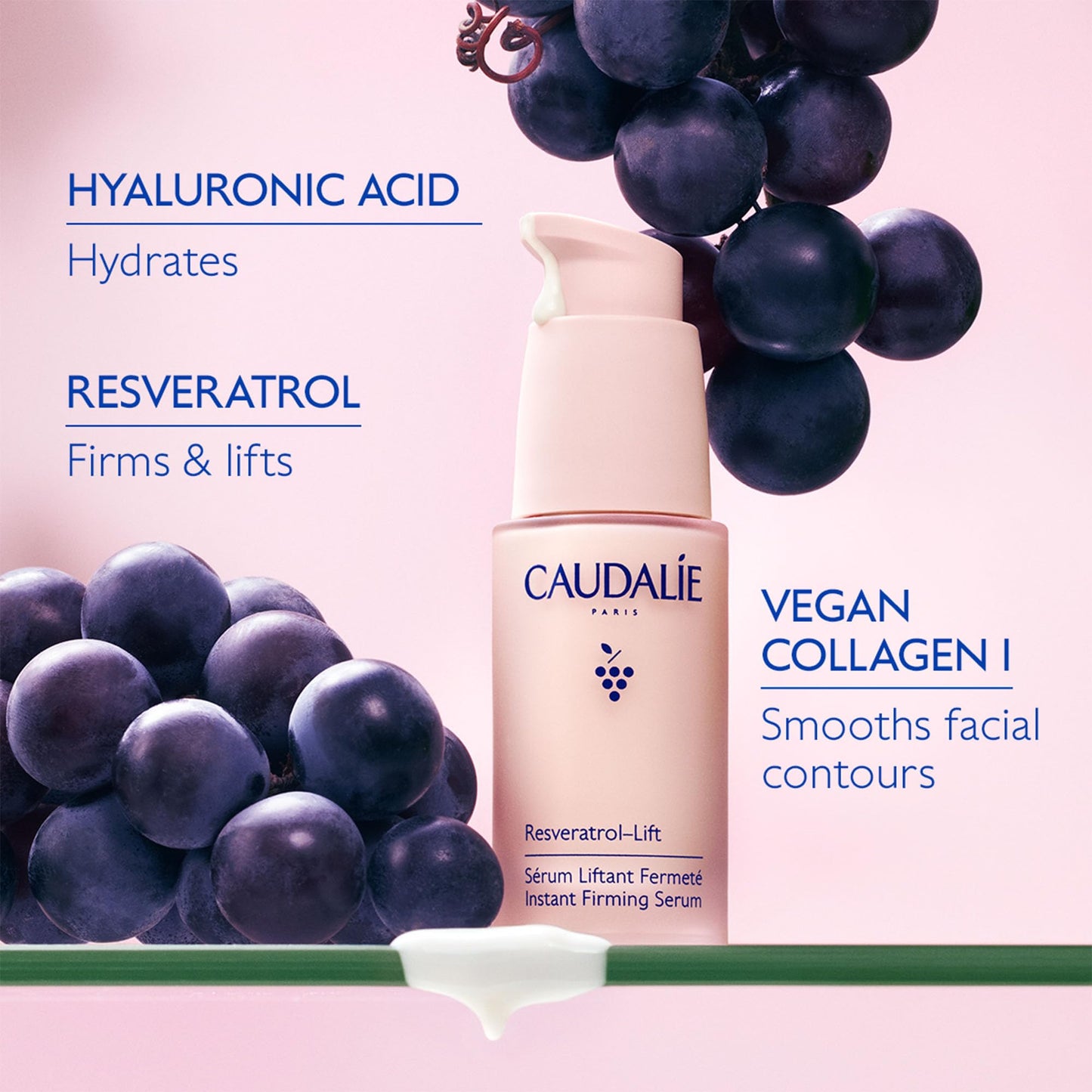Caudalie Resveratrol Lift Firming Serum - Anti-Aging, Firming & Lifting Serum with Resveratrol for Youthful Skin