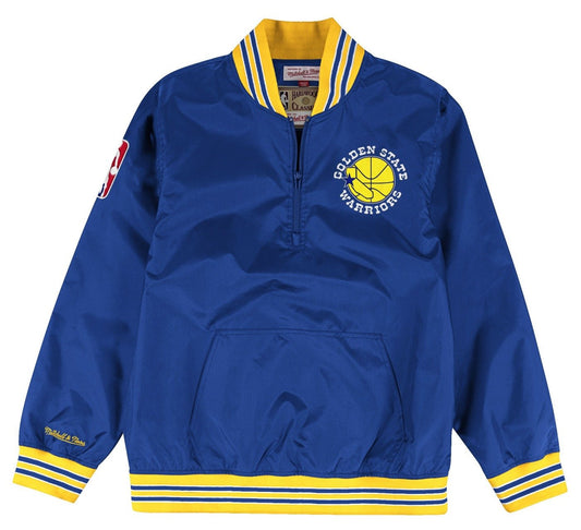 Mitchell & Ness Men's NBA Golden State Warriors Hardwood Warmup Pullover Jacket Pullovers