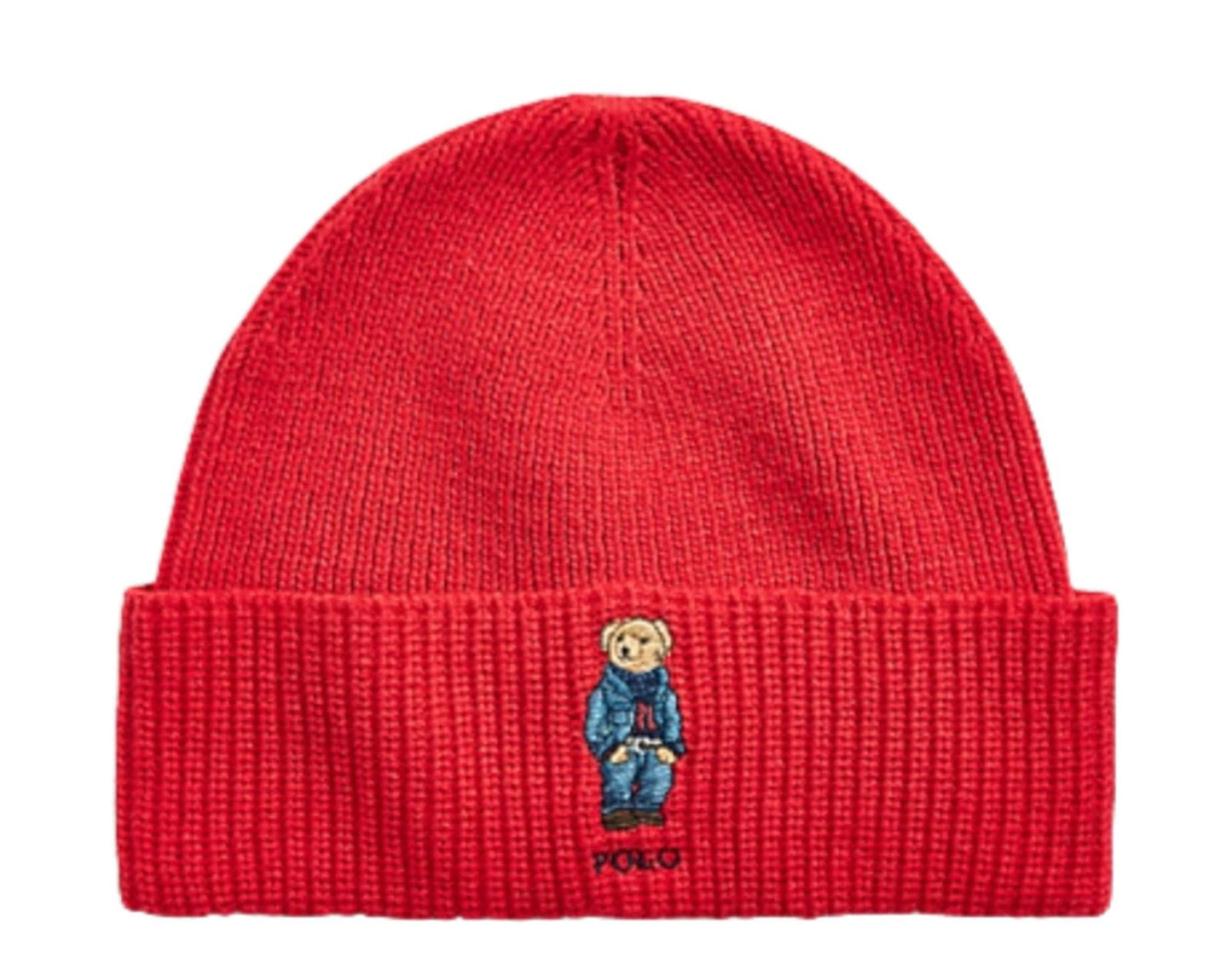 Polo Ralph Lauren Adult Solid Denim Bear Beanie Hats