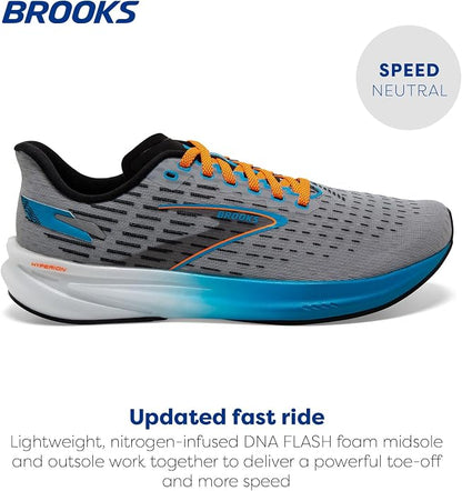 Brooks Men's Hyperion - Grey/Atomic Blue/Scarlet