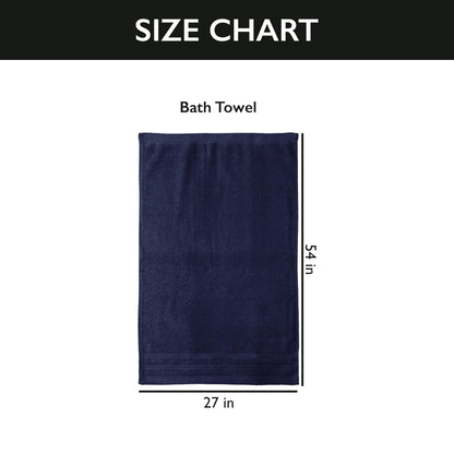 4 Piece Premium Bath Towels Set - 100% Cotton Terry Cloth, Absorbent & Soft, Machine Washable & Quick Dry - 27"x54" Set of 4 - Classic Turkish Towels