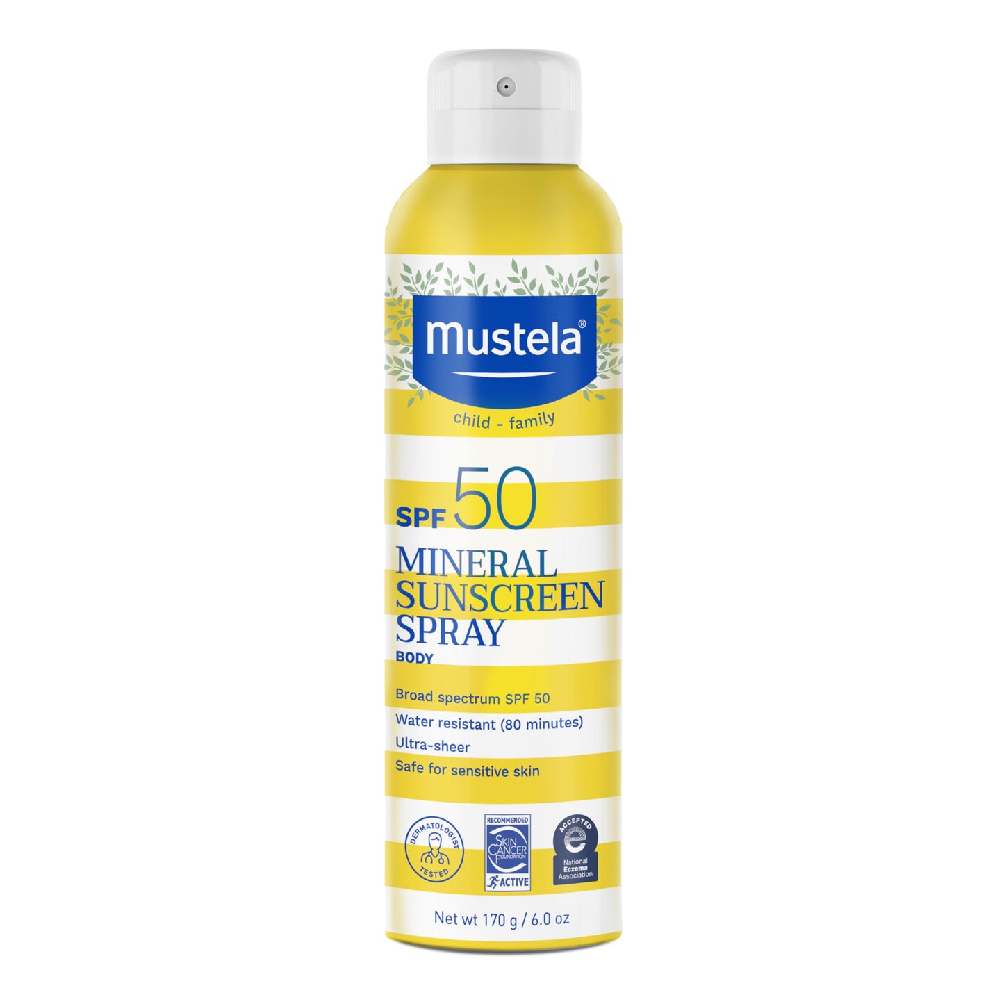 Mustela SPF50+ Sunscreen Lotion for Sensitive Skin - Water-Resistant, Natural Ingredients, Baby Friendly