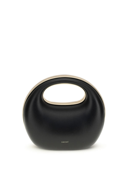 Rigid Handbag Black Calf Leather