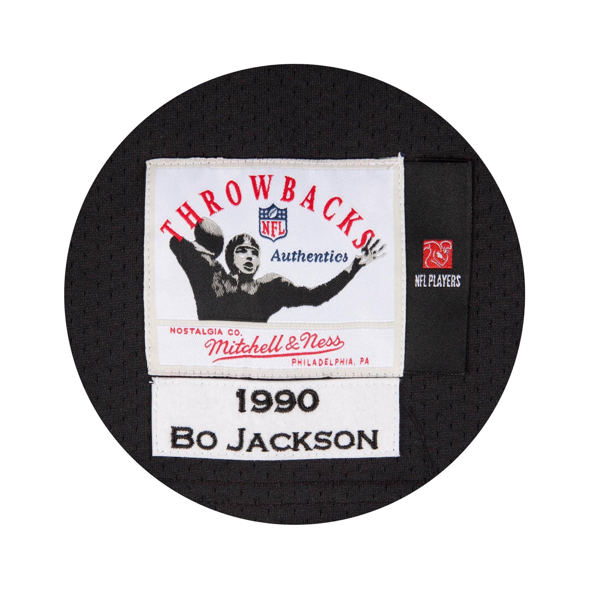 [AJY6CP18145-LAIBLCK90BJA] Mens Mitchell & Ness NFL Authentic Jersey Oakland Raiders 1990 Bo Jackson - sneakAR