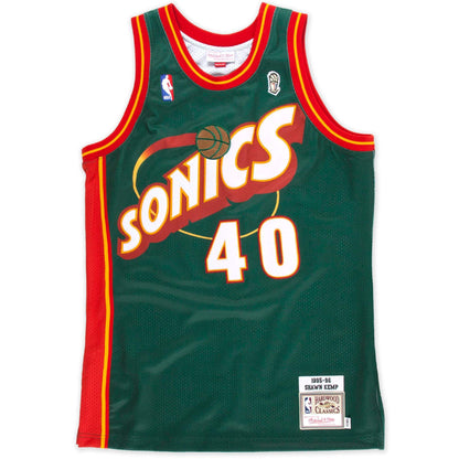 Mitchell & Ness Men's NBA Shawn Kemp 1995-96 Authentic Jersey Seattle Supersonics Jerseys