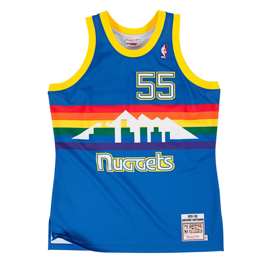 Mitchell & Ness Men's NBA Authentic Jersey 1991 Denver Nuggets Dikembe Mutombo