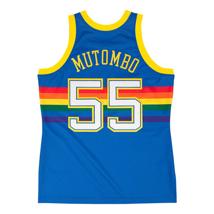 Mitchell & Ness Men's NBA Authentic Jersey 1991 Denver Nuggets Dikembe Mutombo