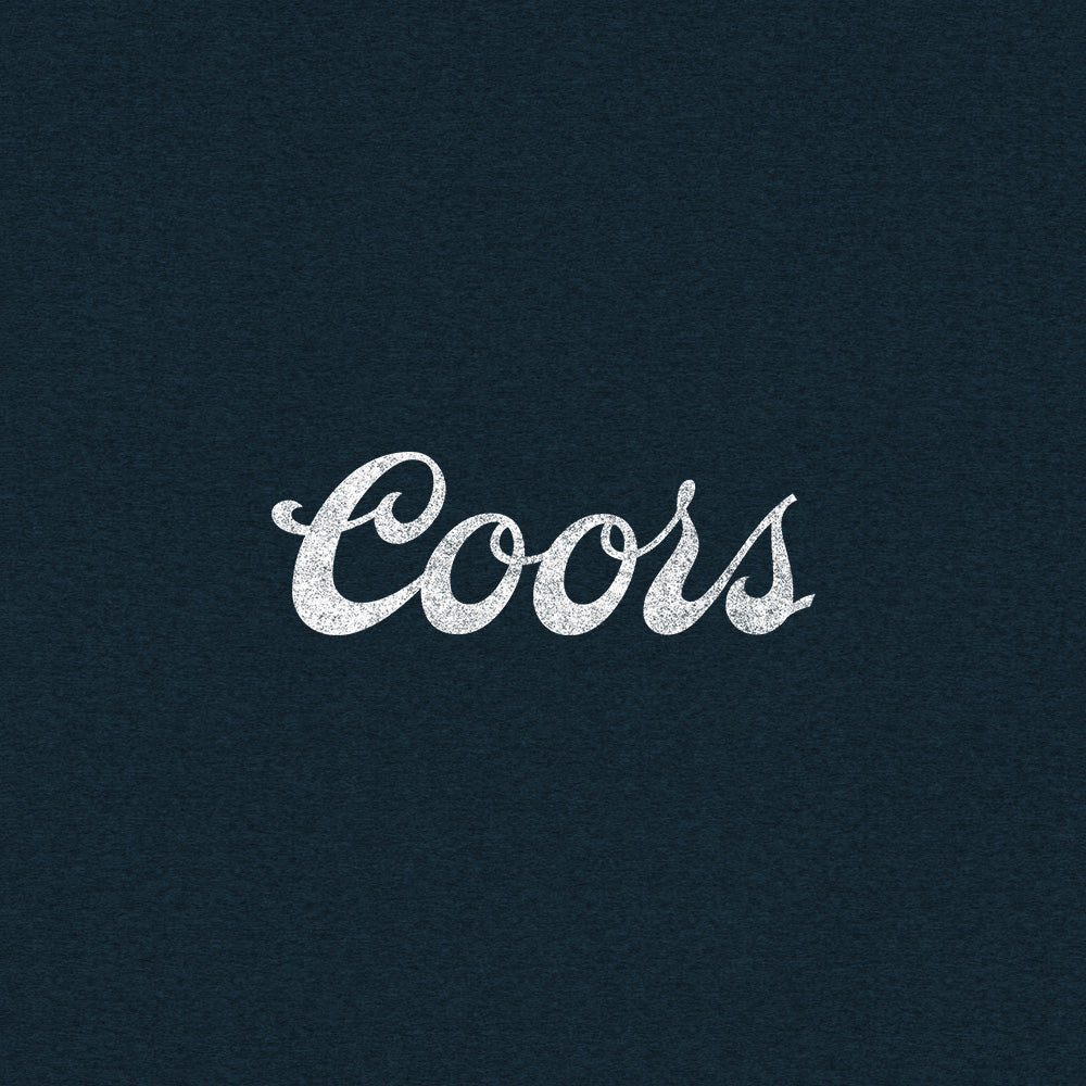 Coors Genuine Bock Beer Left Chest Front and Back Print T-Shirt - Denim Black Heather