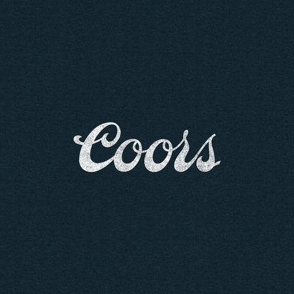 Coors Genuine Bock Beer Left Chest Front and Back Print T-Shirt - Denim Black Heather