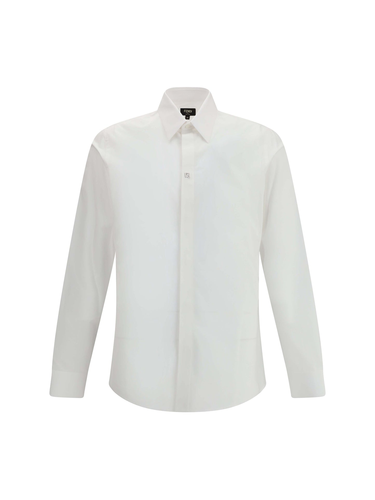 Shirt With FF Detail White Cotton