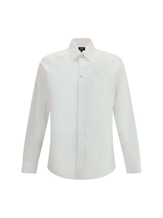 Shirt With FF Detail White Cotton