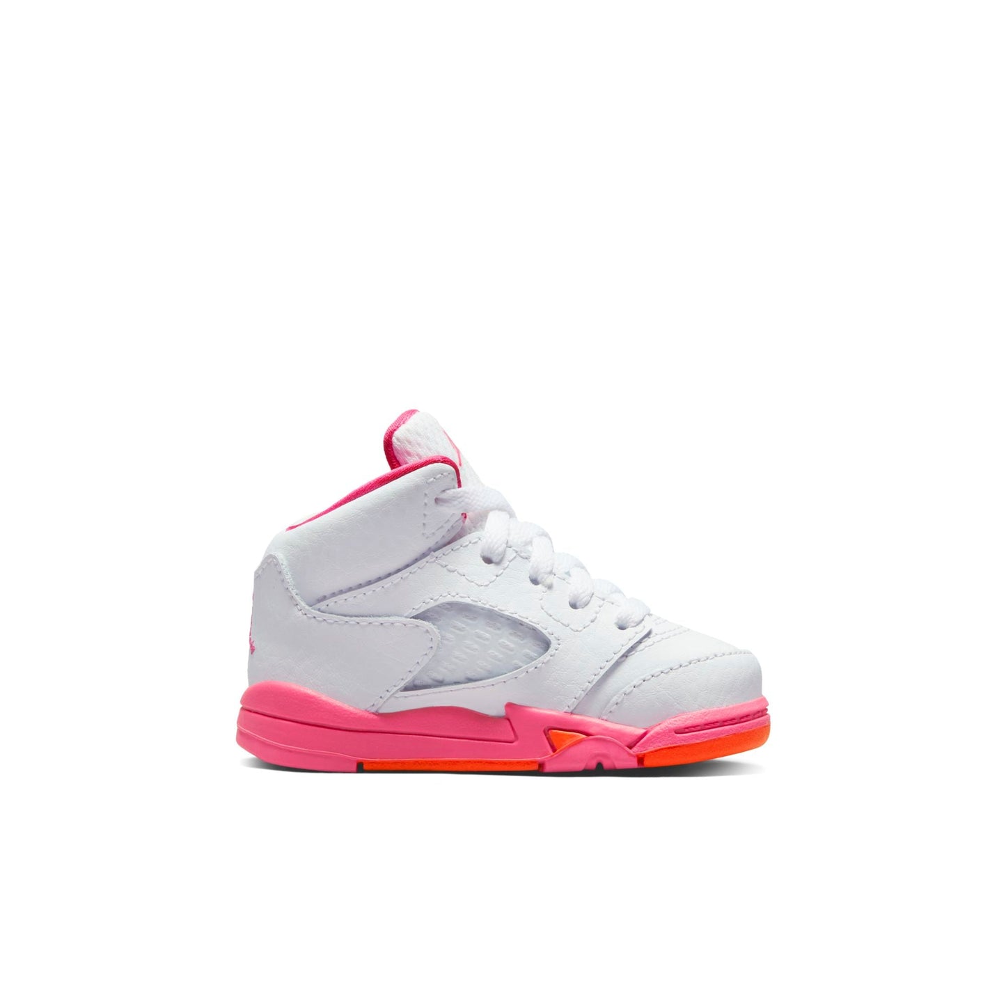 Air Jordan Toddlers Retro 5 Td 'Wnba Pinksicle Safety Orange' Sneakers