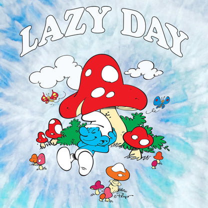 Smurfs Lazy Day Tie Dye T-Shirt - Lagoon Tie Dye