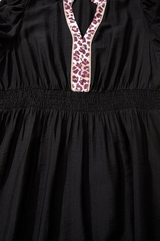 Threaded Pear Ana Smocked Waist Ruffled PLUS Dress