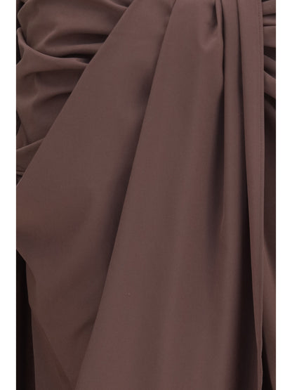 Pareo Skirt Stretch Muslin Brown