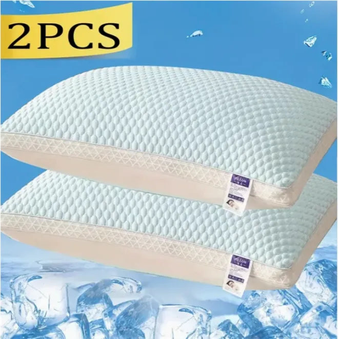 Cooling Breathable Tofu Pillow – 3D Ice-Silk Ventilated Support