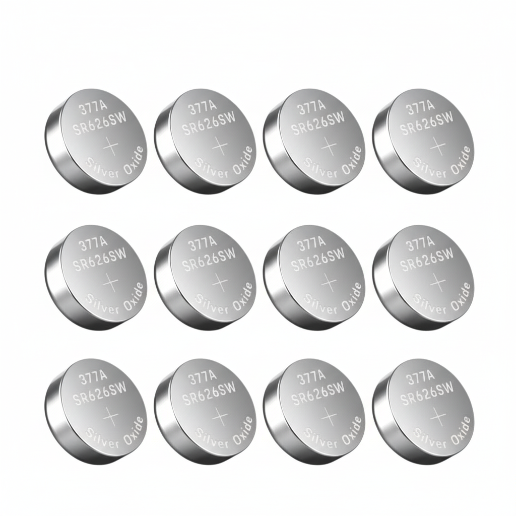 Prime Goods 10 X OEM SPEC 377 376 364 363 WATCH BATTERY SR626SW SR626W Silver Oxide Battery - Silver