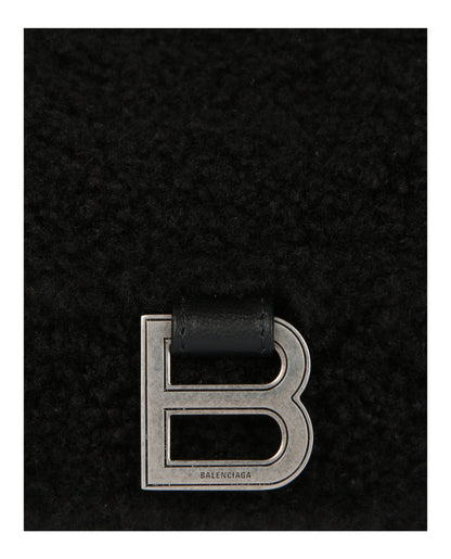 Balenciaga Crush Small Chain Bag With Faux Shearling