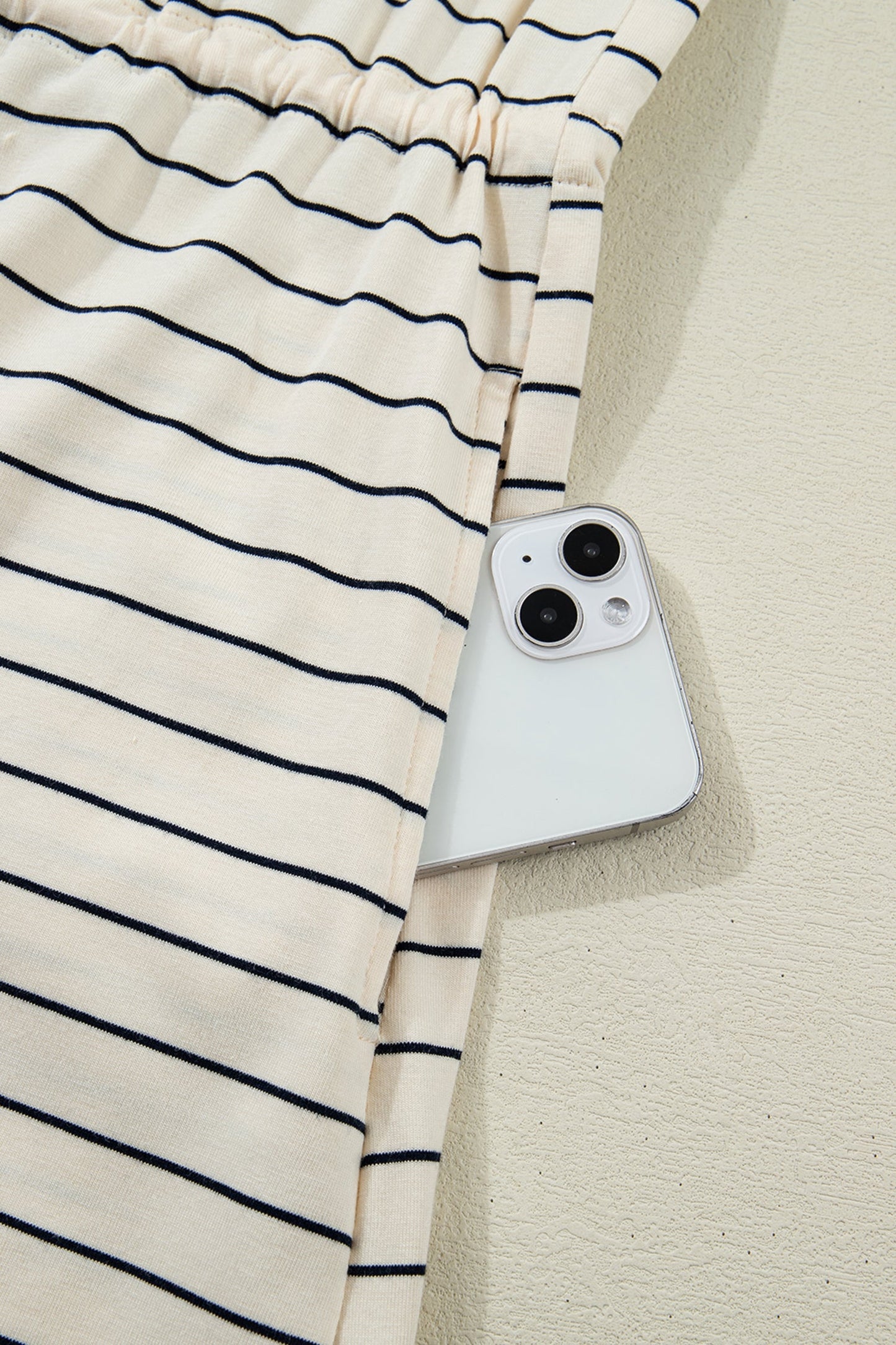 Threaded Pear Mabel Stripe Drawstring Tunic Tank