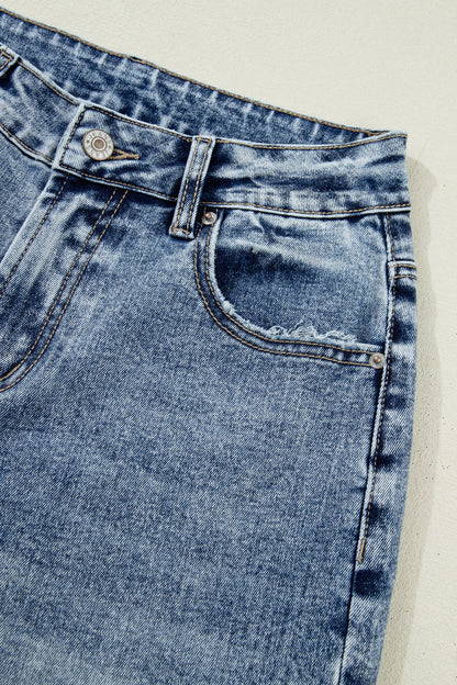 Threaded Pear Elia Cuffed Straight Loose Jeans