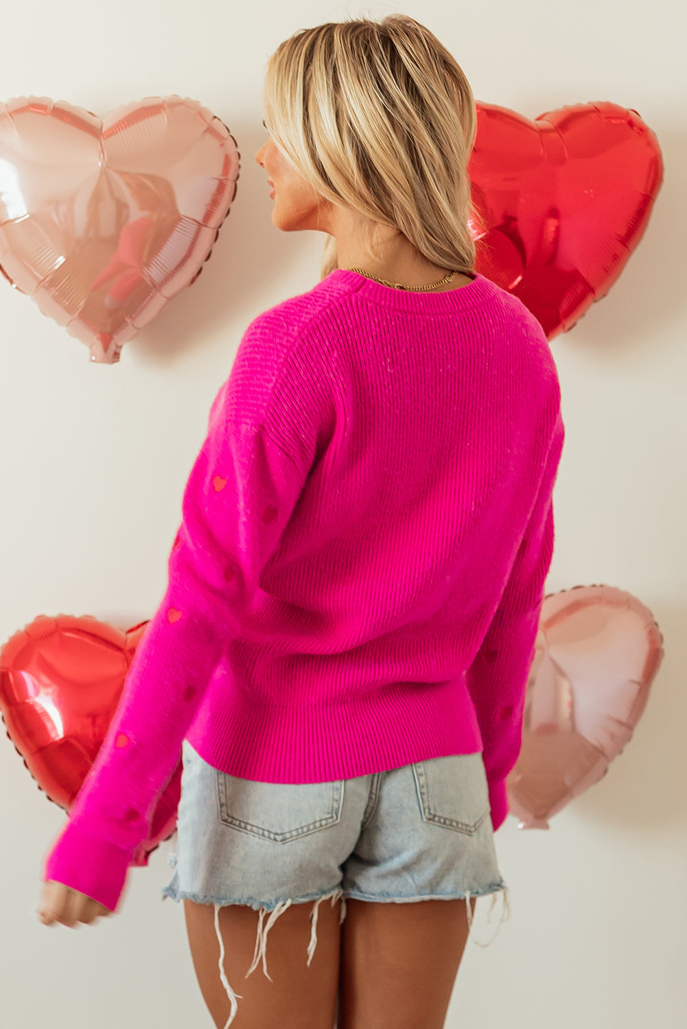 Gracie Heart Sweater - Threaded Pear