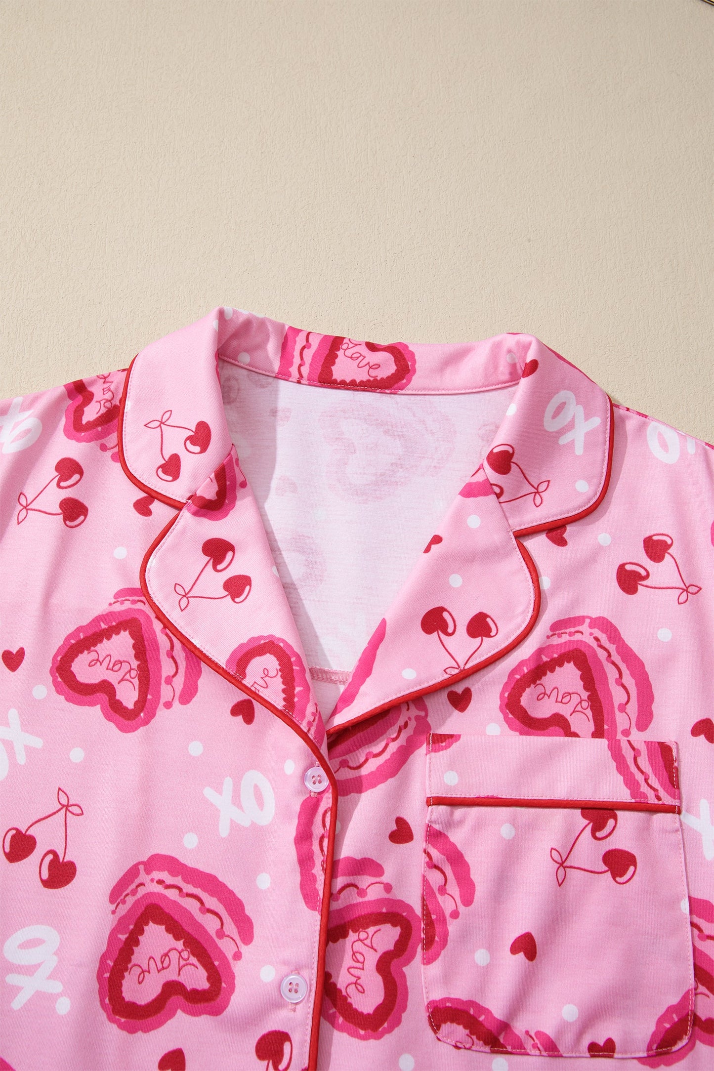 Threaded Pear Solana Valentines 2pcs Pajama Set