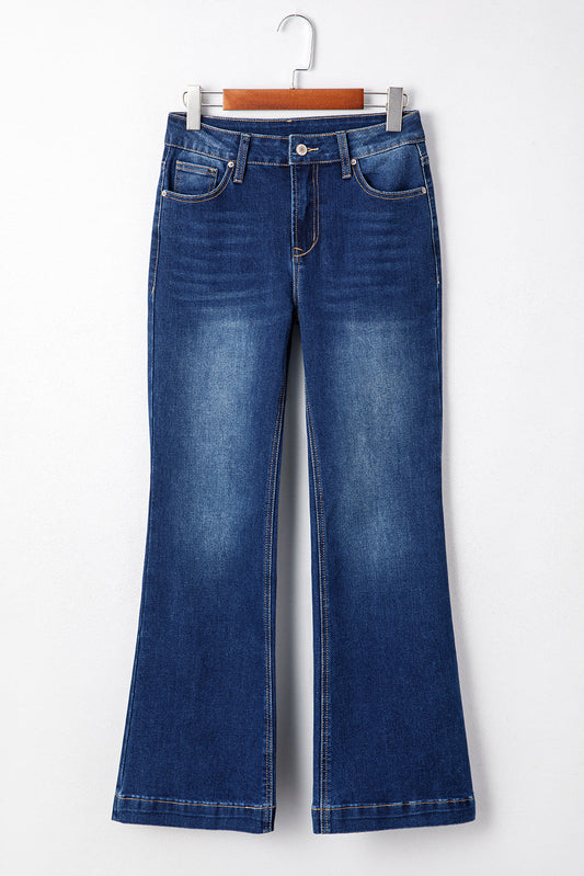 Threaded Pear Samantha Western Stitch Patched Pocket Bootcut Jeans