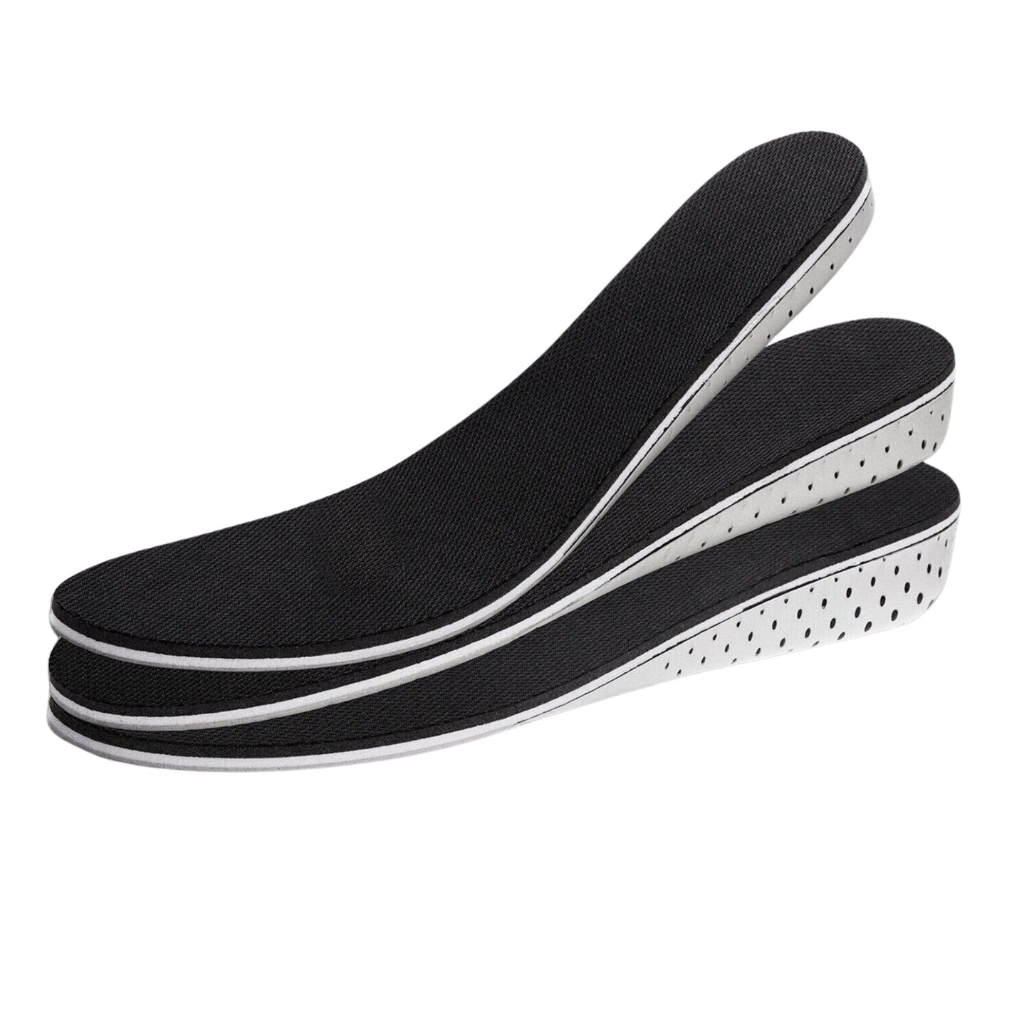 Prime Goods Men Women Invisible Height Increase Insoles Heel Lift Taller Shoe Inserts Pad US - Black