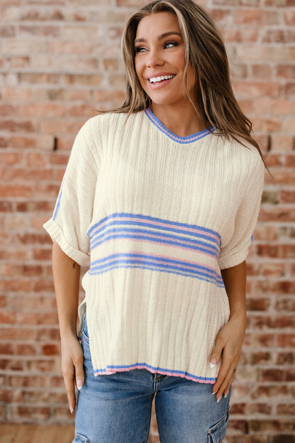 Threaded Pear Haven Rib Knit Oversized Sweater