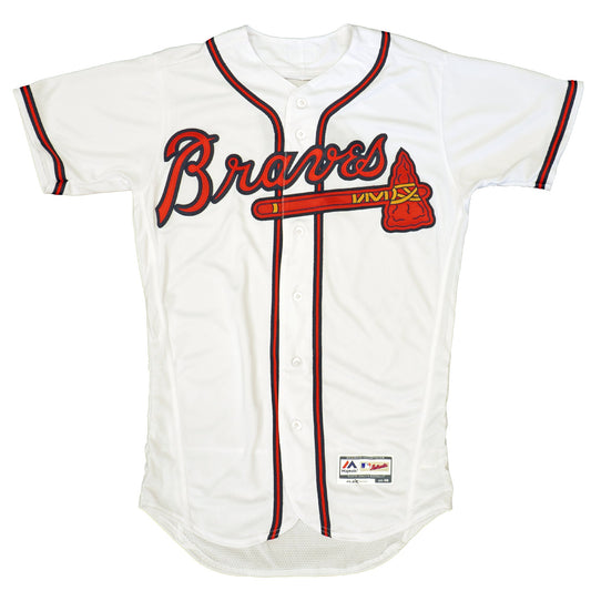 Majestic Men's MLB Atlanta Braves Authentic On Field Flex Base Jersey White