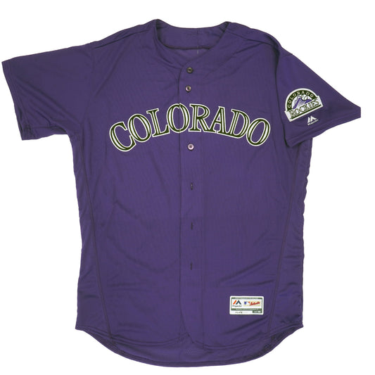 Majestic Men's MLB Colorado Rockies Authentic On Field Flex Base Jersey Alternate