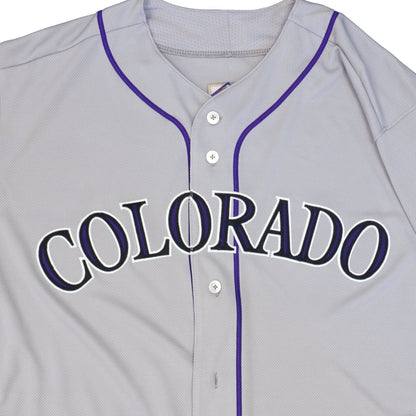 Majestic Men's MLB Colorado Rockies Authentic On Field Flex Base Jersey Gray