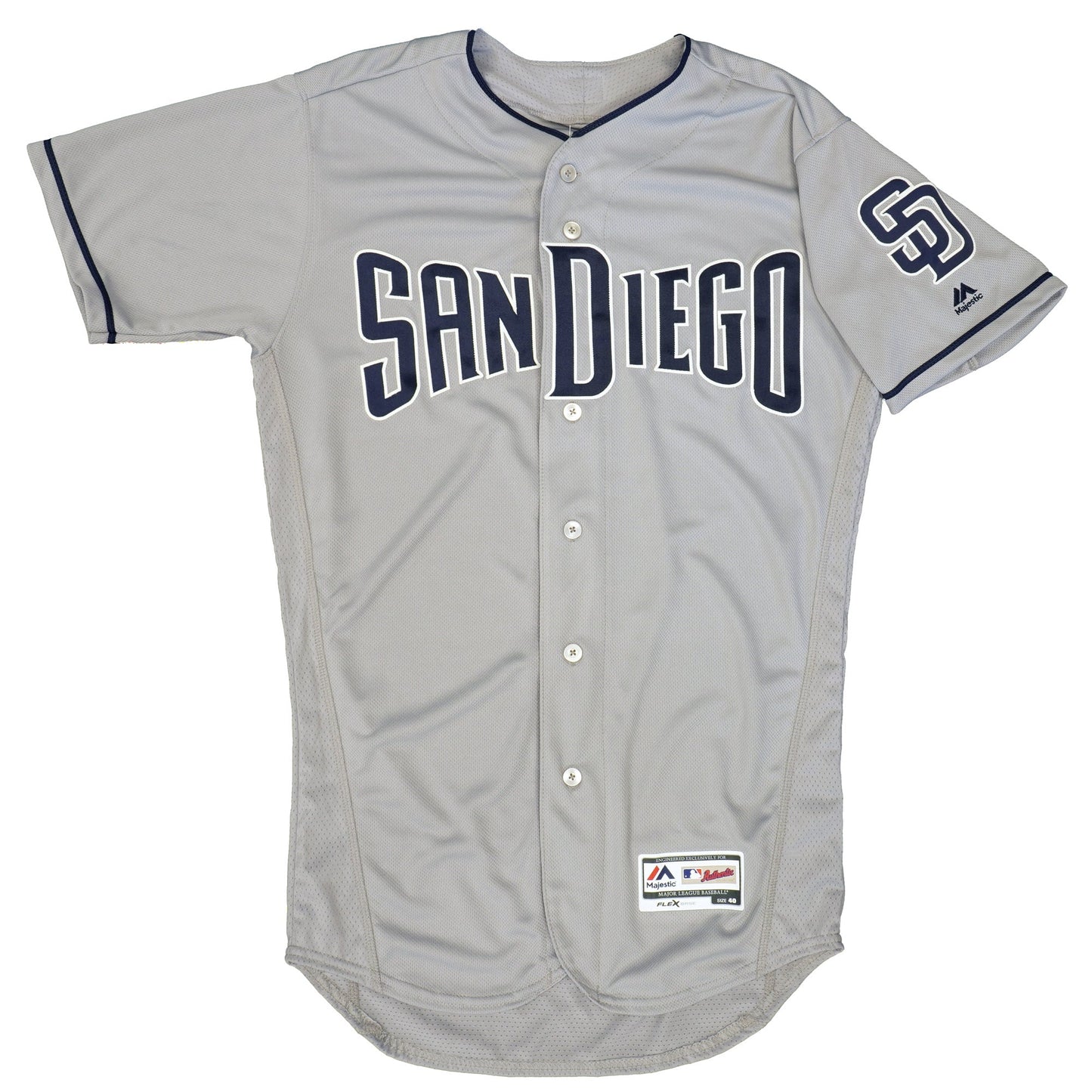 Majestic Men's MLB San Diego Padres Authentic On Field Flex Base Jersey Gray