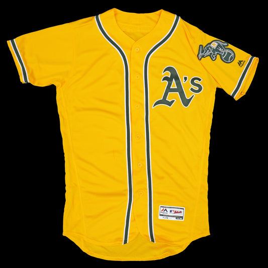 Majestic Men's MLB Oakland Athletics Authentic On Field Flex Base Jersey Alternate