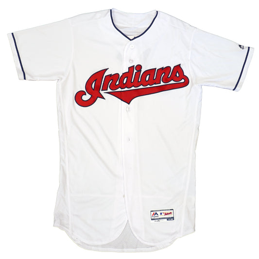 Majestic Men's MLB Cleveland Indians Authentic On Field Flex Base Jersey White