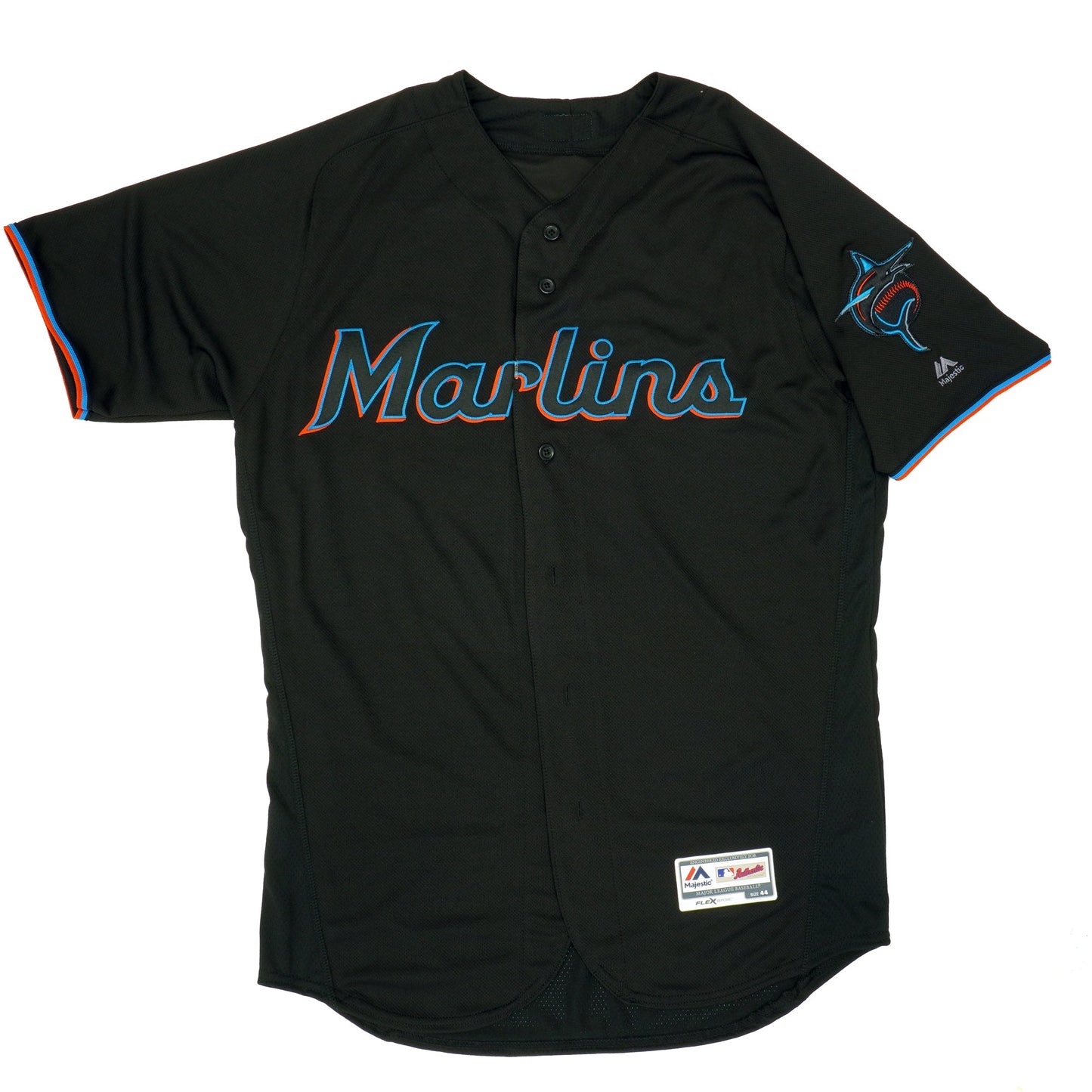 Majestic Men's MLB Miami Marlins Authentic On Field Flex Base Jersey Alternate